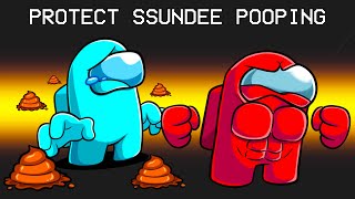 PROTECT SSUNDEE POOPING (Among Us Body Guard Mod)
