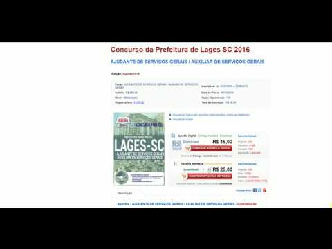 Concurso para Ajudante de Serviços Gerais da Prefeitura de Lages SC
