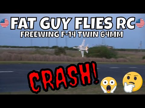 FREEWING F-14A TWIN 64 2ND FLIGHT HOW NOT TO LAND IT! CRASH!! by FGFRC