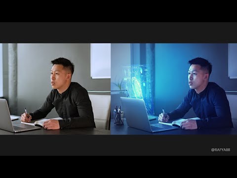 Neon Glow Effect Portrait Photoshop Tutorial