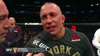 UFC 217: Georges St-Pierre and Michael Bisping Octagon Interviews