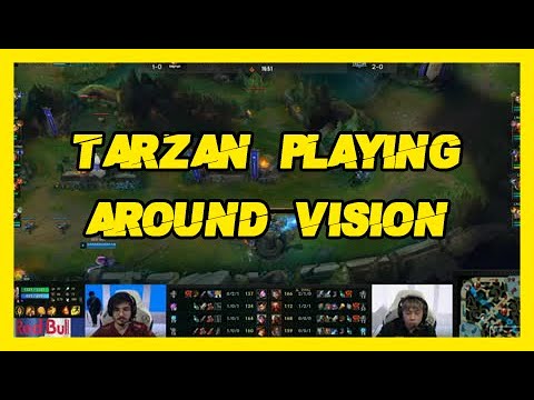 Tarzan playing around vision