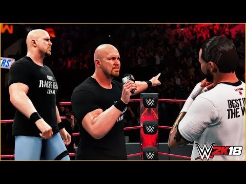 WWE 2K18 Scenario: CM Punk Calls Out Stone Cold & Austin Returns!