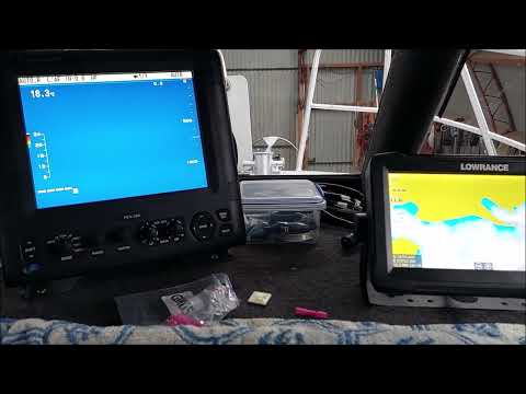 Linking Furuno Sounder to Lowrance Plotter with the Markfish device