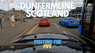 Driving around Dunfermline, Scotland, UK