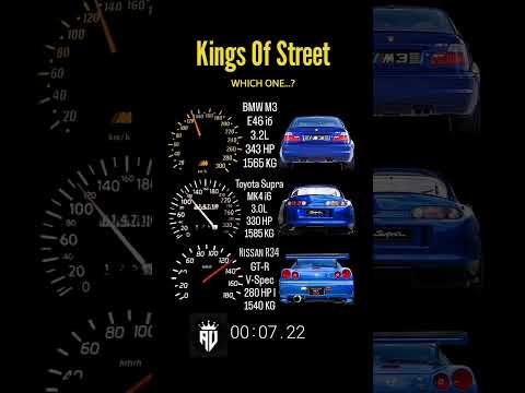 330 HP Toyota Supra MK4 vs BMW M3 E46 vs Nissan GT-R R34 #accelaration #drag #bmw
