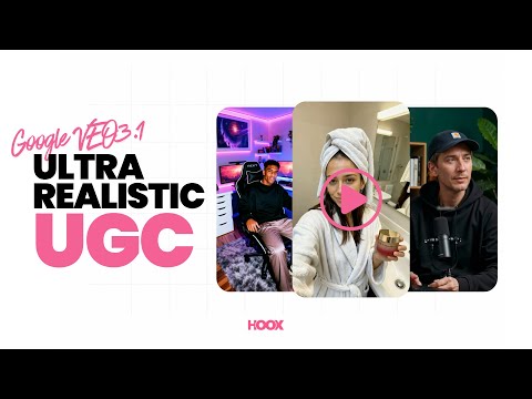 Hoox Avatars - Generate ultra realistic UGCs with Google Veo3.1