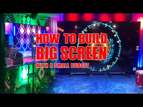 How To Build a Stage Big Screen With Regular TV Screens - Small budgets - Big Results