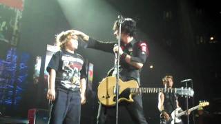 Kid Being &quot;Saved&quot; During East Jesus Nowhere - Green Day 7/13/09 Chicago