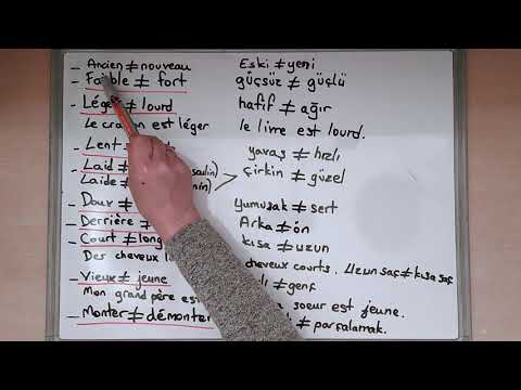Fransızca Dersler - Zıt Anlamlı Kelimeler - 2