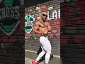 Muscle worship hero walking