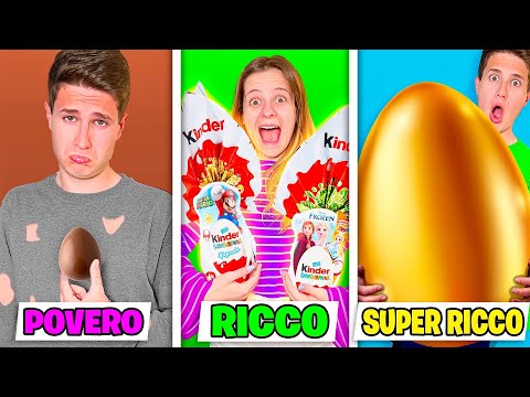 WE ONLY EAT EASTER EGGS. POOR vs. RICH vs. SUPER RICH! *3 TYPES OF FOOD*