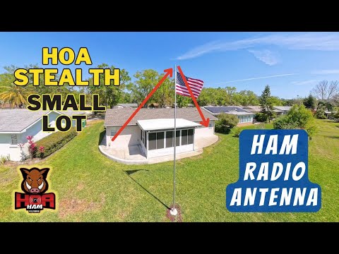 Small Lot Low Maintenance Stealth Ham Radio HF Antenna the HOA Will Never Find