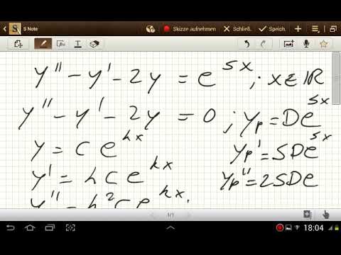 Inhomogene DGL 2ter Ordnung lösen
