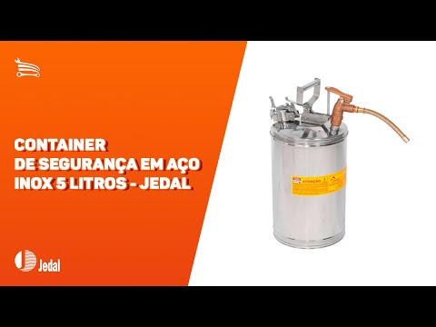 Container de Segurança em Aço Inox 5 Litros JEDAL-699705009B - Video