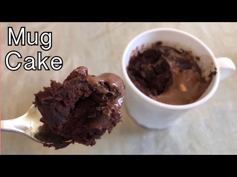 3- Minute Microwave Chocolate Mug Cake with Nuttella
