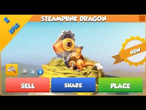 ❤ STEAMPUNK Dragon hatched. Dragon Mania Legends. Стимпанк вылупился. Легенды драконо мании