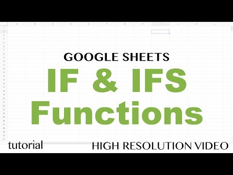 Google Sheets IF IFS Functions Formulas with If Then Else Else If Statements