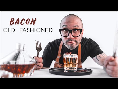 Epic BACON fat washed Old Fashioned recipe - How to fat wash a spirit