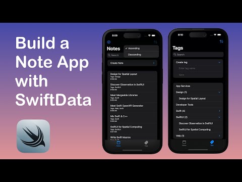 SwiftData - Build a Note App with Many to Many Relationship Schema & Custom Query  | WWDC23
