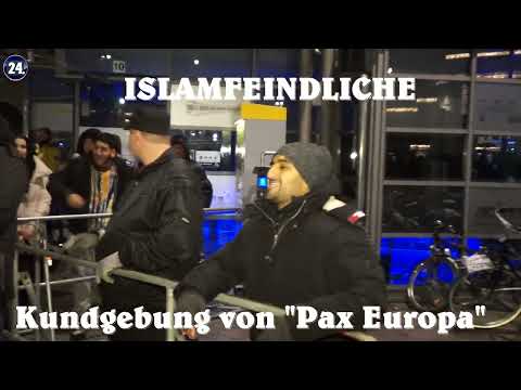 ISLAMFEINDLICHE KUNDGEBUNG;I wieder in Leipzig auf dem Willy-Brand-Platz ,