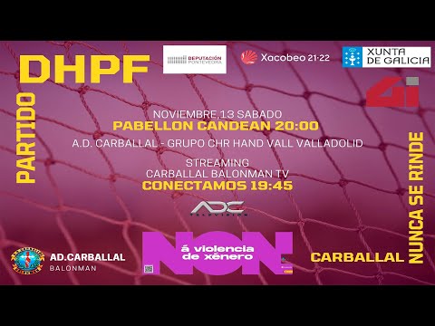 DHPF- PRIMERA FASE - GRUPO A JORNADA 9 A.D. CARBALLAL - GRUPO CHR HAND VALL VALLADOLID