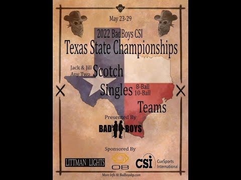 2022 Texas State Championship 2022 10 ball Jacob Watson vs Christopher Sharier