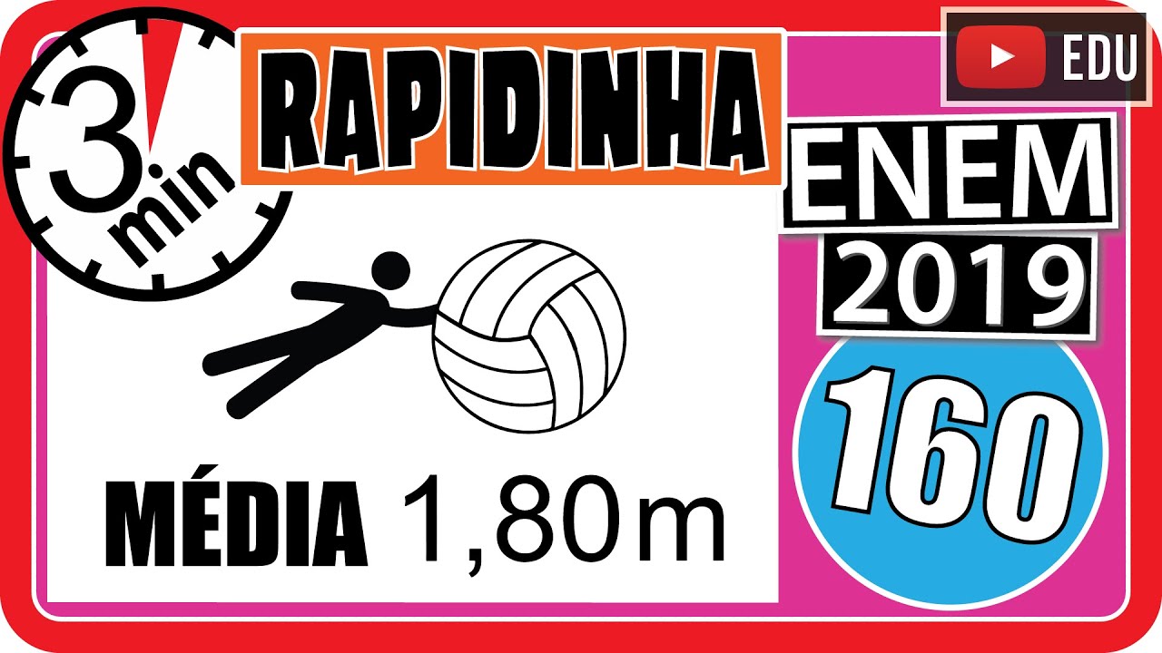 🏃 [ENEM 2019] 160 📘 MÉDIA ARITMÉTICA O preparador físico de um time de basquete dispõe de um