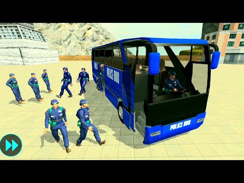 US Police Bus Driving Games 3D- Off-road Police Bus Driver Games #12 - Android Gameplay