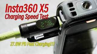 27W PD Fast Charging , Benchmark Test on Insta360 X5 Battery Charging