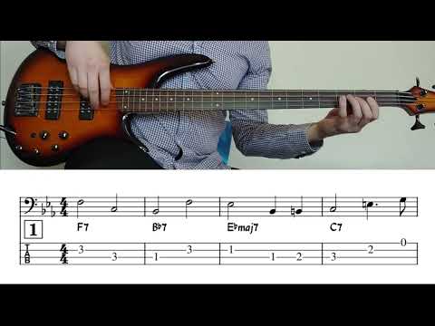 "But Not For Me" by George Gershwin | Walking Bass Etude w/ On-Screen TAB Notation