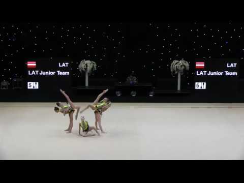 Miss Valentine 2017.FIG RG Junior Group Final.Latvian Junior Team.5-clubs.LAT