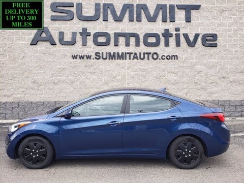 2016 HYUNDAI ELANTRA SE LAKESIDE BLUE METALLIC WALK AROUND REVIEW 10946A SOLD! SUMMITAUTO.com