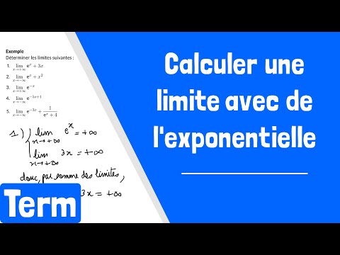 Comment calculer une limite avec de l'exponentielle ?