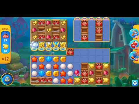 Fishdom. 8454 level no boosters and diamonds. 17 moves