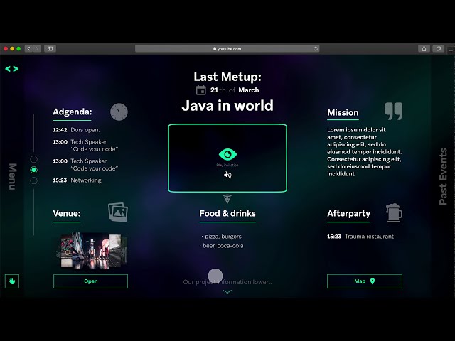 Фото Индивидуальный проект для проведения митапов, на работу ушло 14 дней