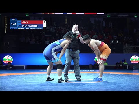 BRONZE FS - 92 kg: V. VIKY (IND) v. B. ENKHTUVSHIN (MGL)