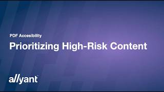 PDF Accessibility Q&A Series | Identifying High-Risk Content