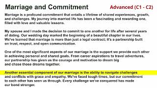 70. Marriage and Commitment (Advanced C1-C2) - English Reading Practice