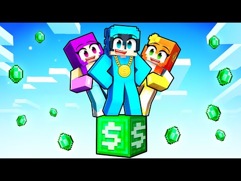 Minecraft But with GIRLS ONE BLOCK WEALTH!