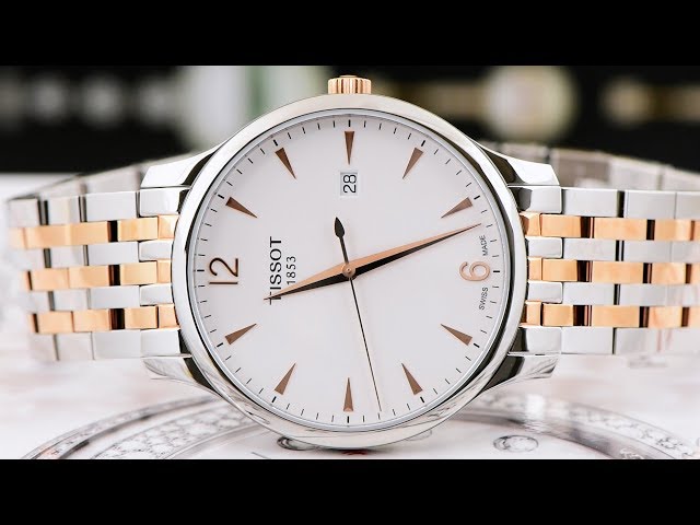 ساعة تيسو تراديشن كوارتز رجالية - T063.610.22.037....