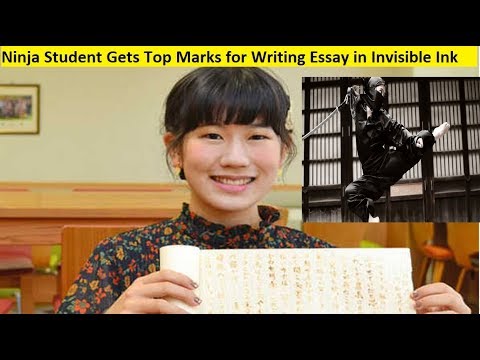 Ninja Student Gets Top Marks for Writing Essay in Invisible Ink