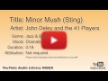 Minor Mush Sting John Deley And The 41 Players Jazz Blues Dramatic YouTube Audio Library
