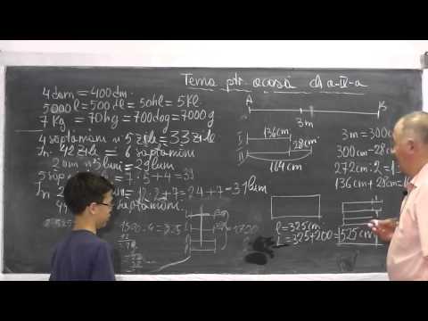 1/2 Lectia 490 - Probleme cu unitati de masura - Perimetrul figurilor geometrice - Tema Clasa 4
