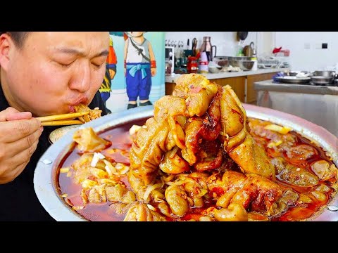 10 Pounds Of Pig Intestines Are Made Into Boiled Fat Intestines And Eaten With Rice!