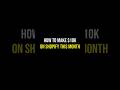 How To Make 10k On Shopify This Month