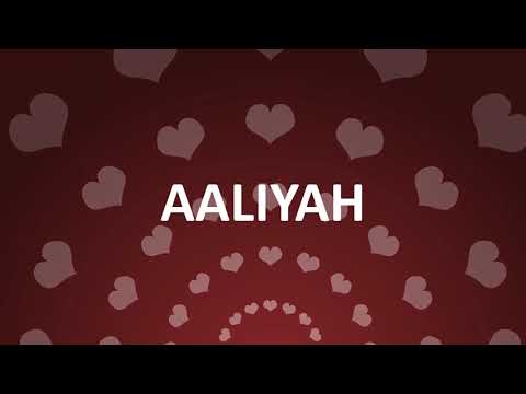 HAPPY BIRTHDAY AALIYAH