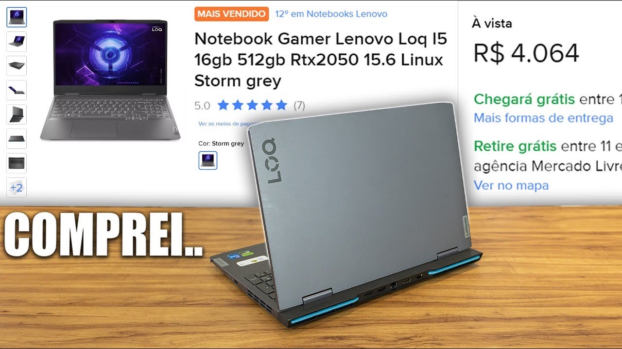 COMPREI O FAMOSO NOTEBOOK GAMER BARATO DO MERCADO LIVRE