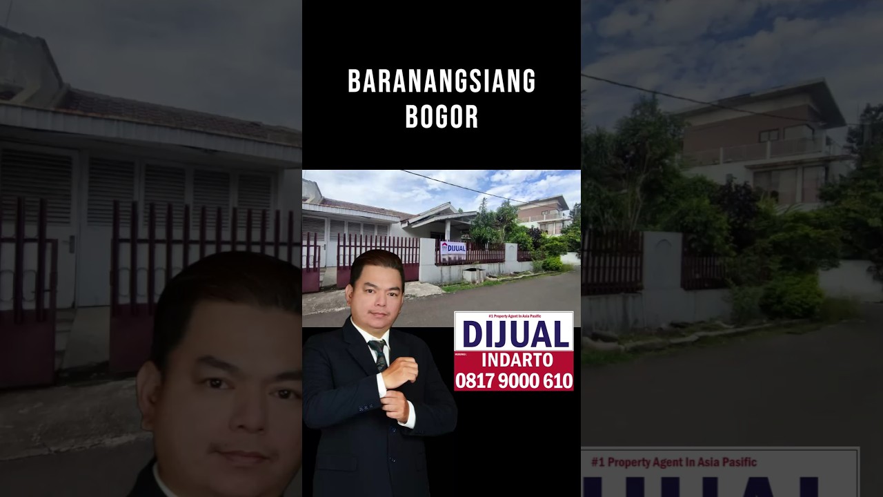 For Sale Rumah SHM LT 293m² di Baranangsiang Indah BSI bogor