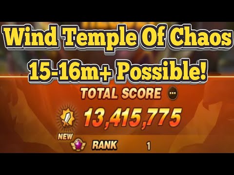 Rank 1 - February Wind Temple of Chaos 15-16m+ Is Possible Without LD5s! - Summoners War